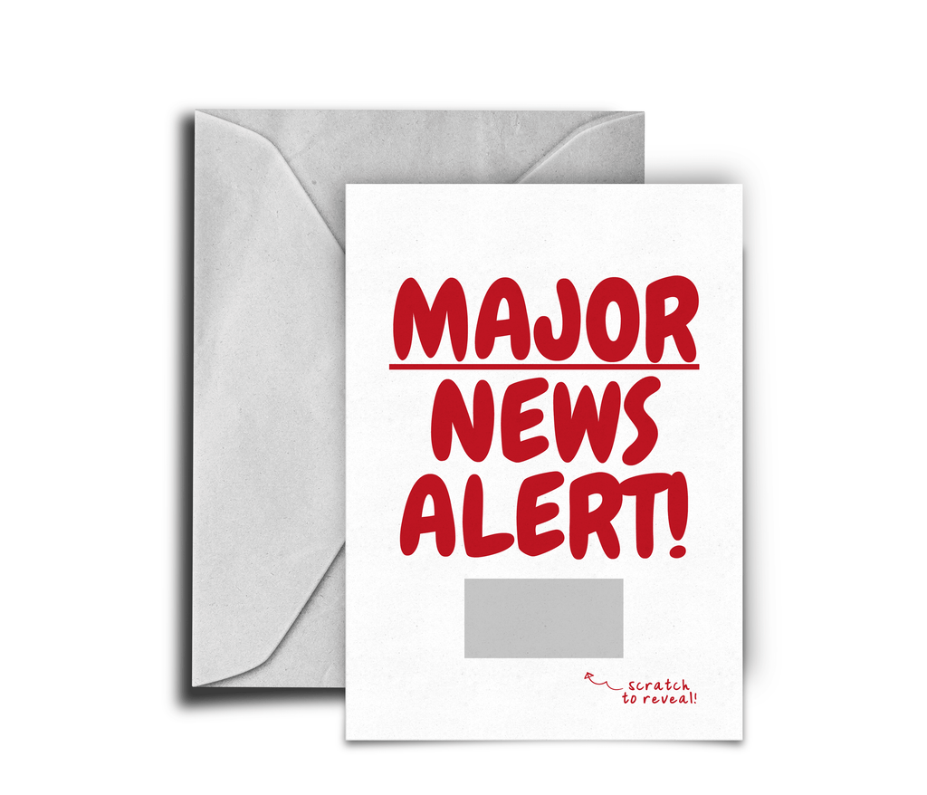 Major News Alert Scratch Card (Silver) - Not Just Pulp