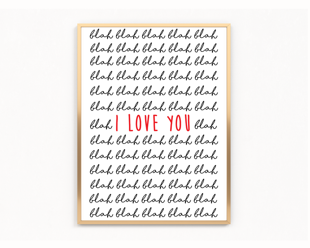 I Love You Blah Frame