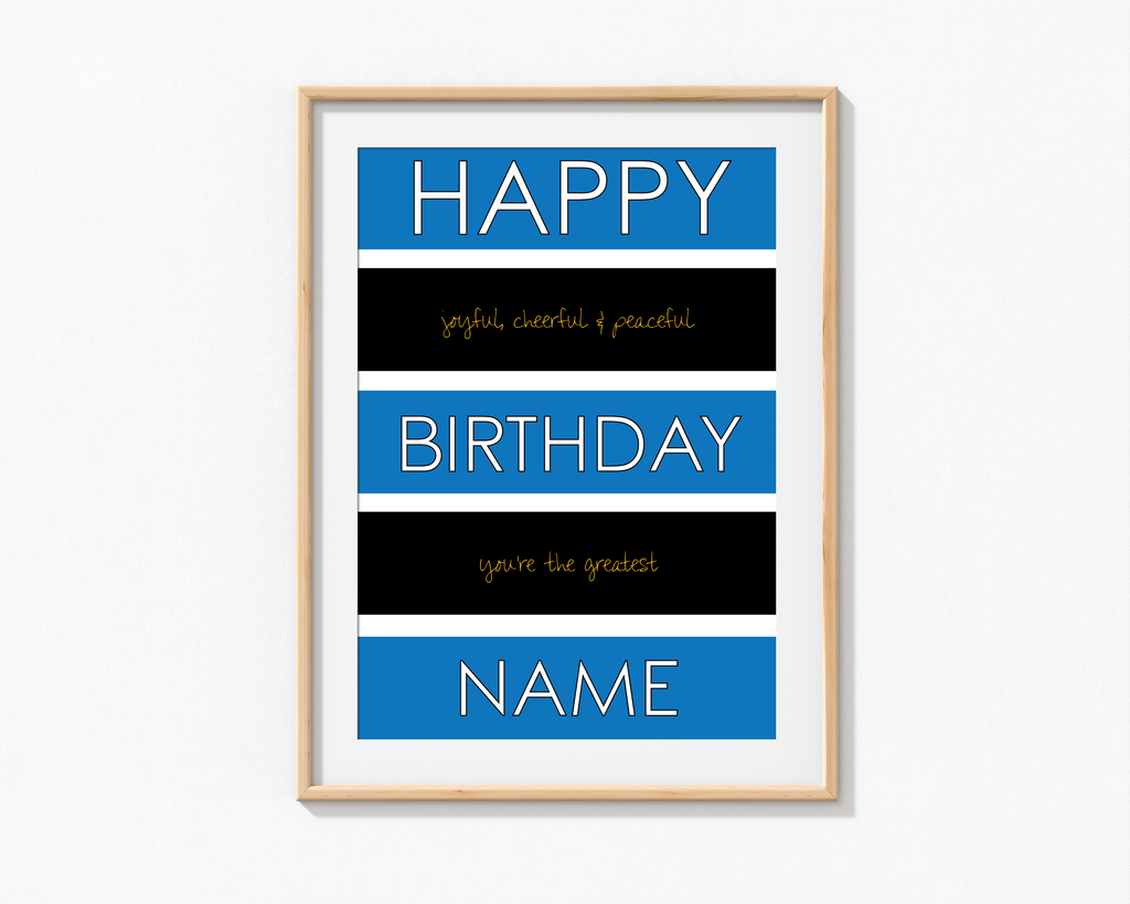 HB Stripes (Black n Blue) Frame