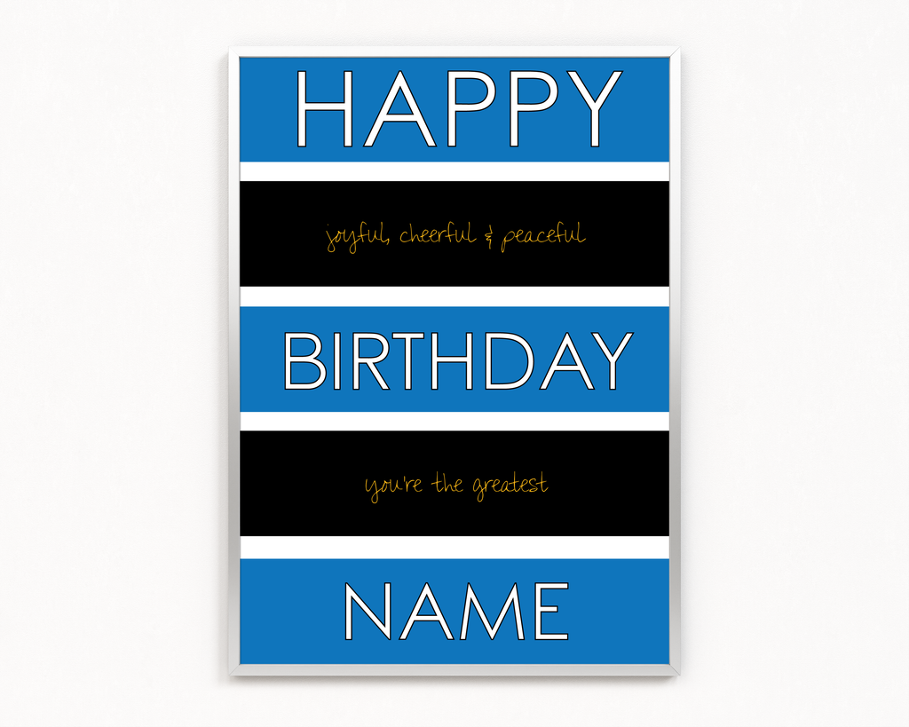 HB Stripes (Black n Blue) Frame