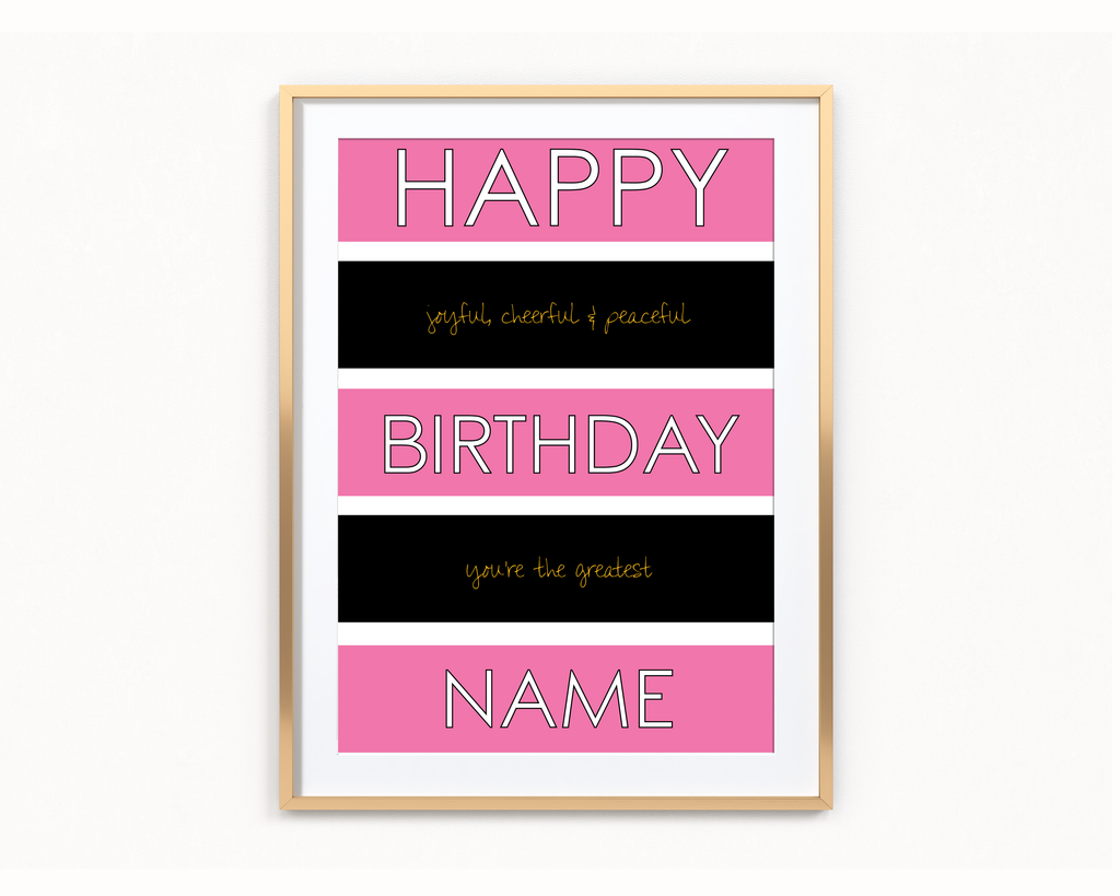 Hb Stripes (Pink n Black) Frame