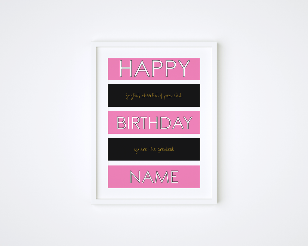 Hb Stripes (Pink n Black) Frame