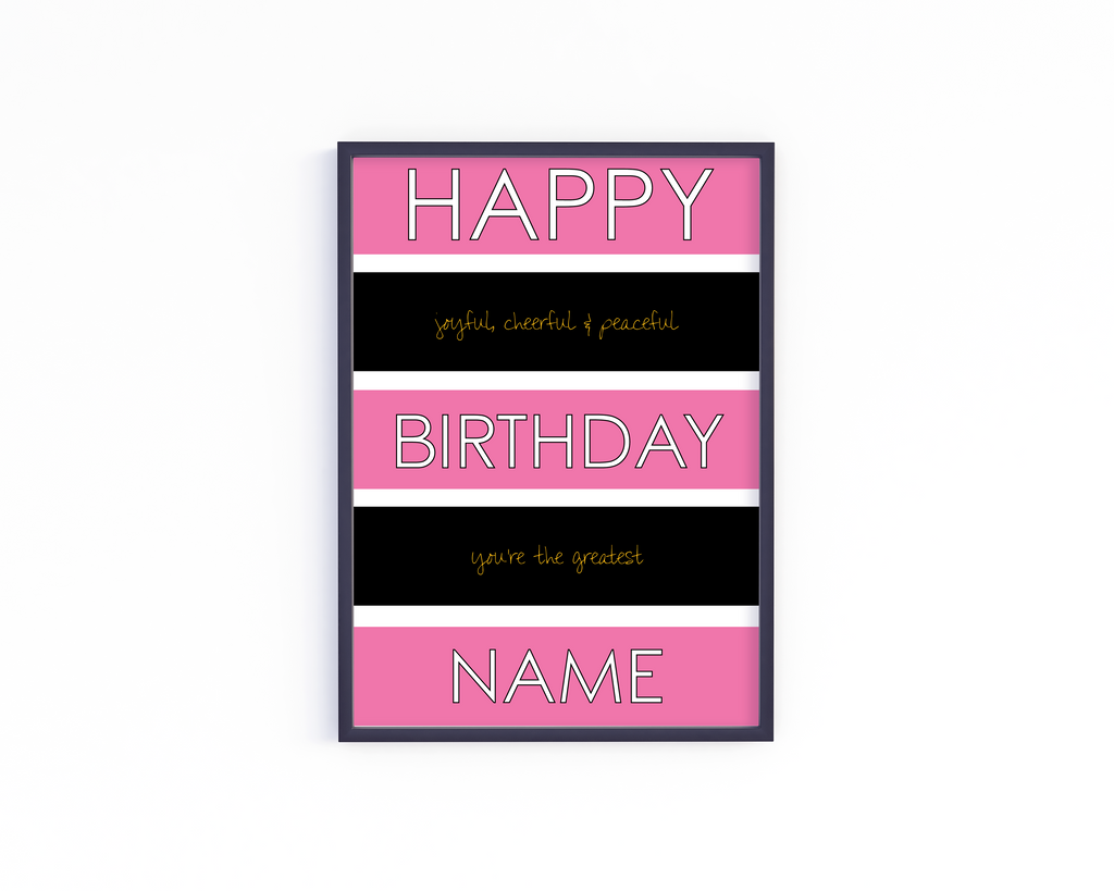 Hb Stripes (Pink n Black) Frame