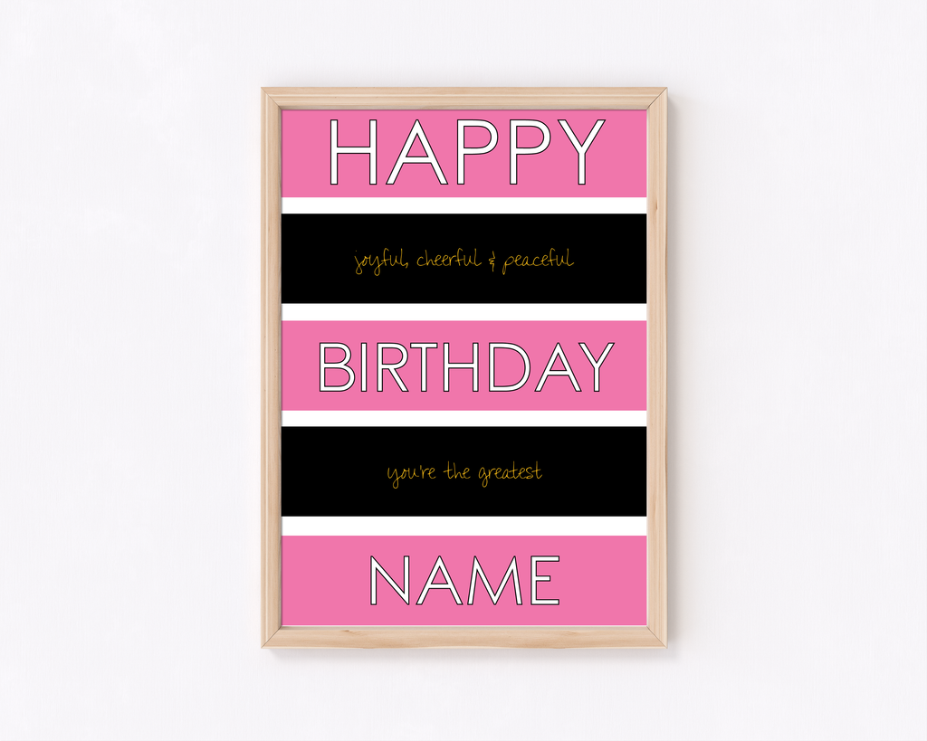 Hb Stripes (Pink n Black) Frame