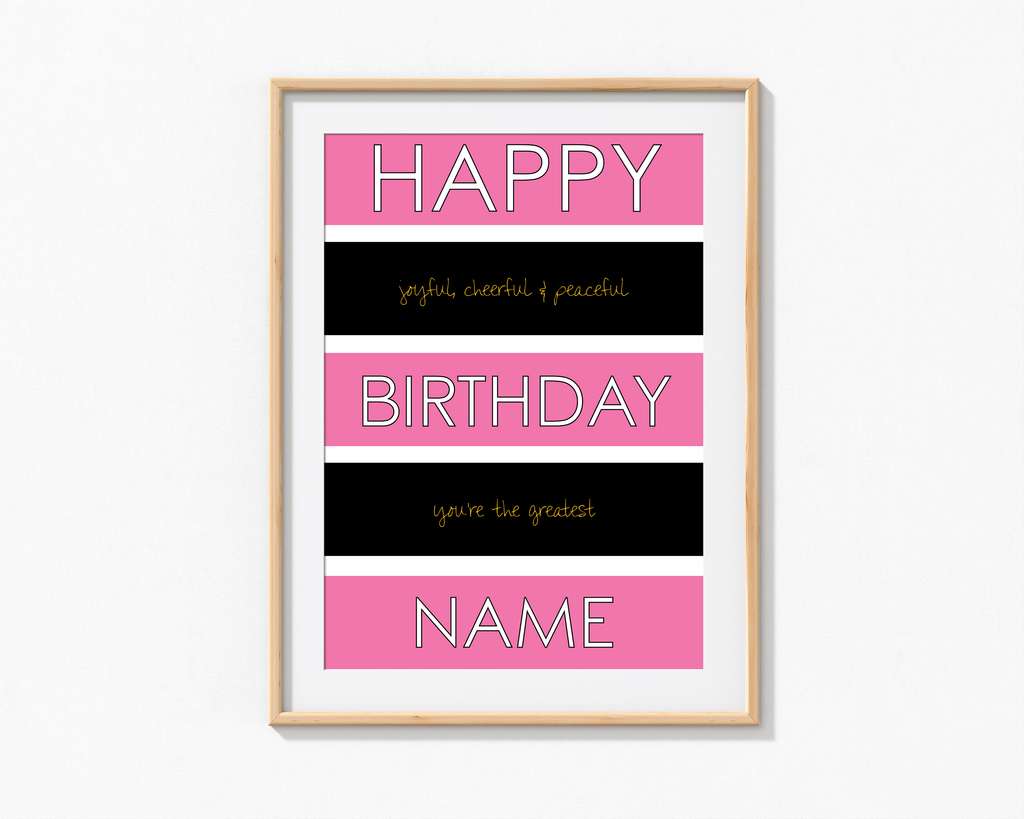 Hb Stripes (Pink n Black) Frame