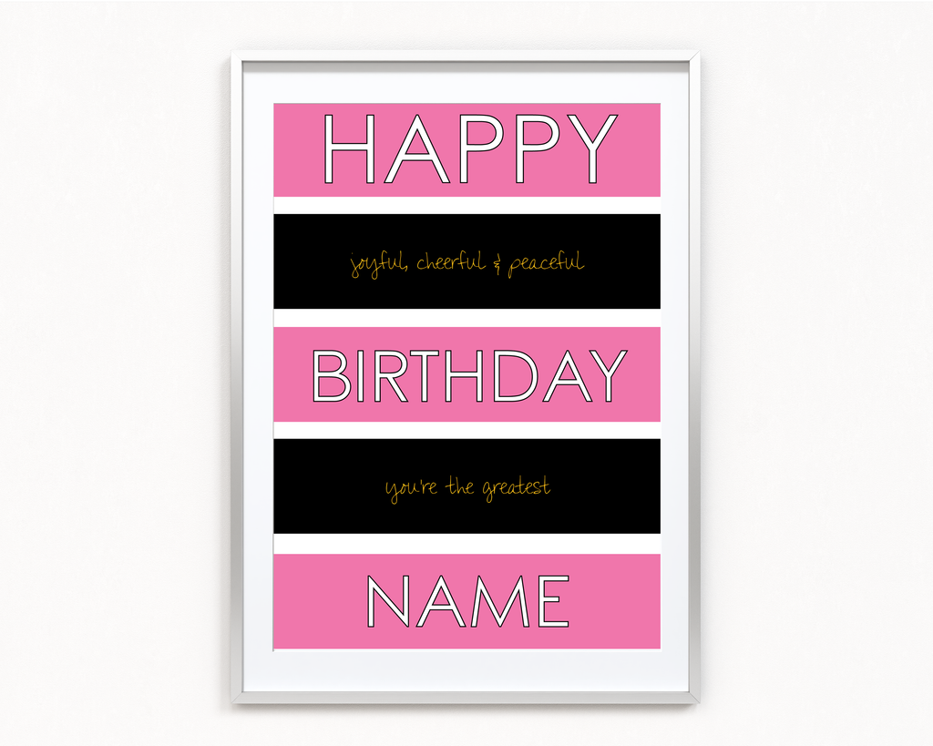 Hb Stripes (Pink n Black) Frame