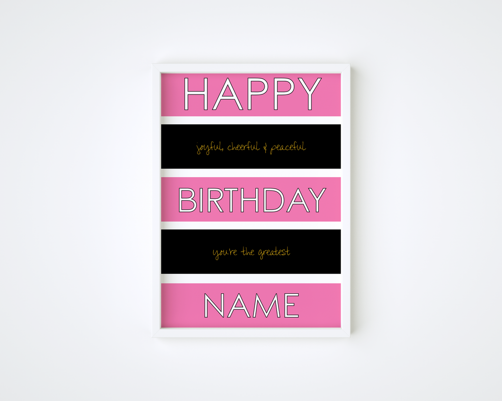 Hb Stripes (Pink n Black) Frame