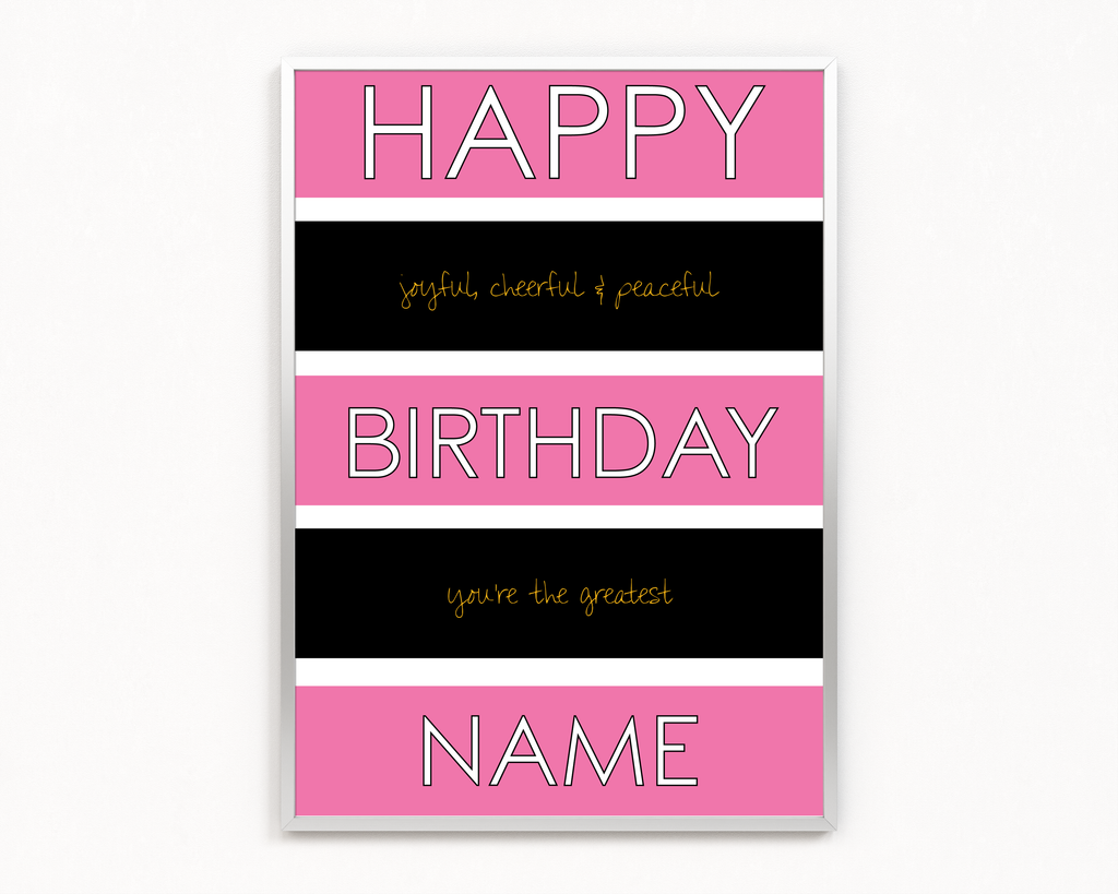 Hb Stripes (Pink n Black) Frame