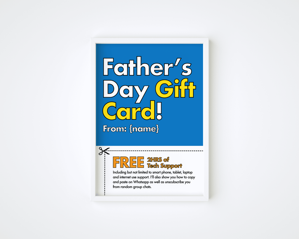 Father's Day Gift Card Frame - Not Just Pulp