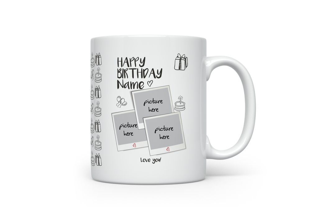 Birthday Polaroid Custom Mug