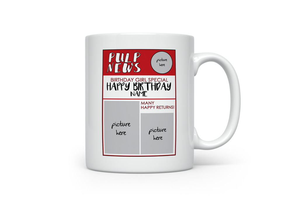 Pulp News Birthday Custom Mug