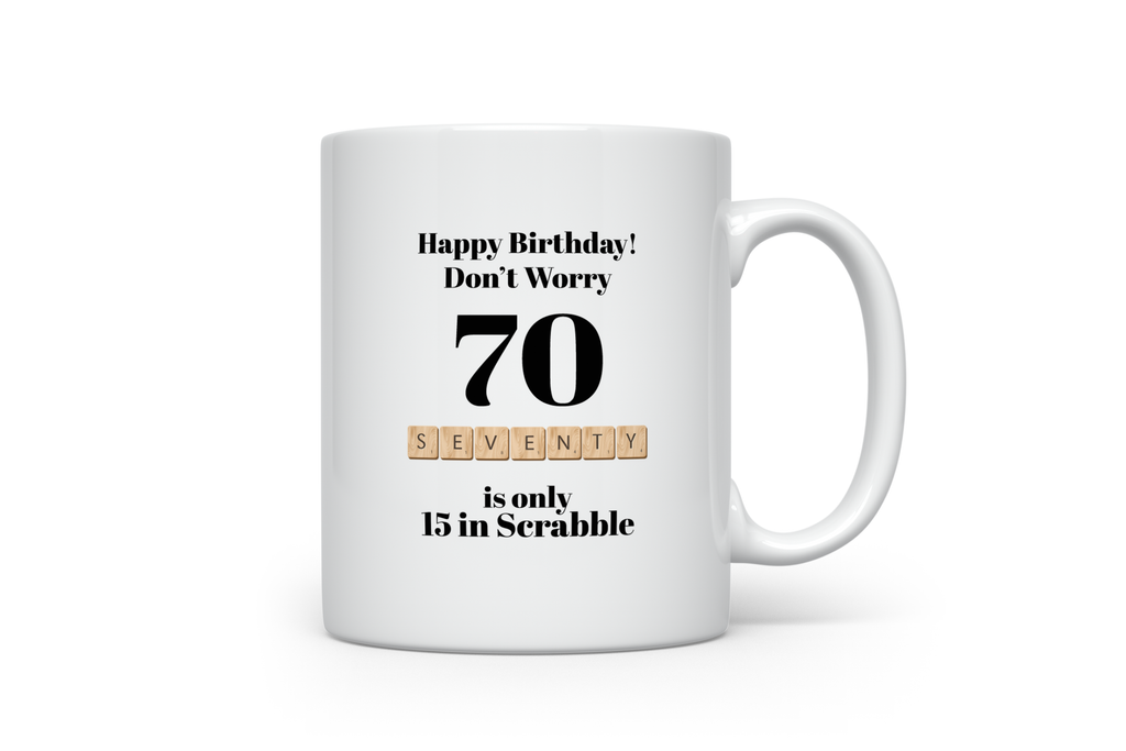 Scrabble 70 Mug