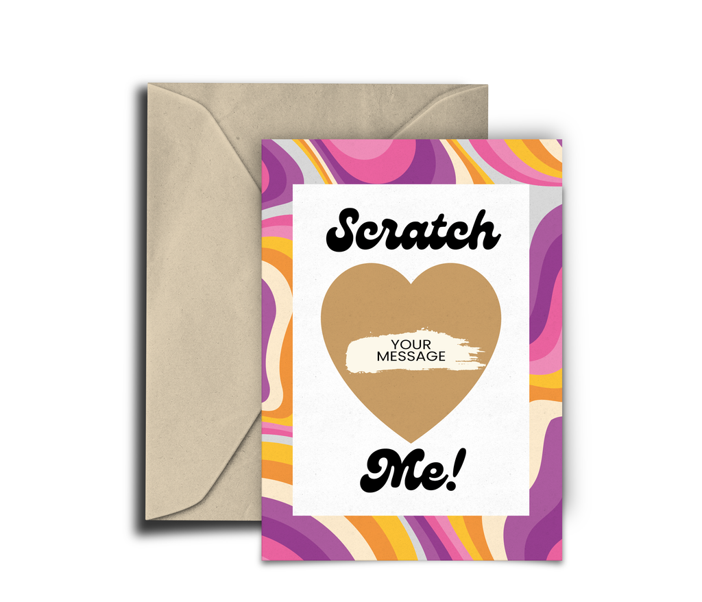 "Scratch Me" Scratch Card (Gold Heart)