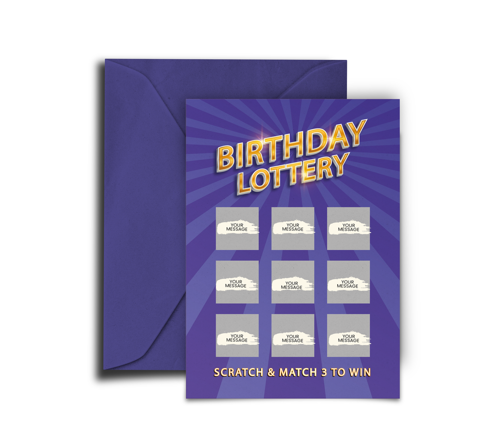 Birthday Lottery Scratch Card