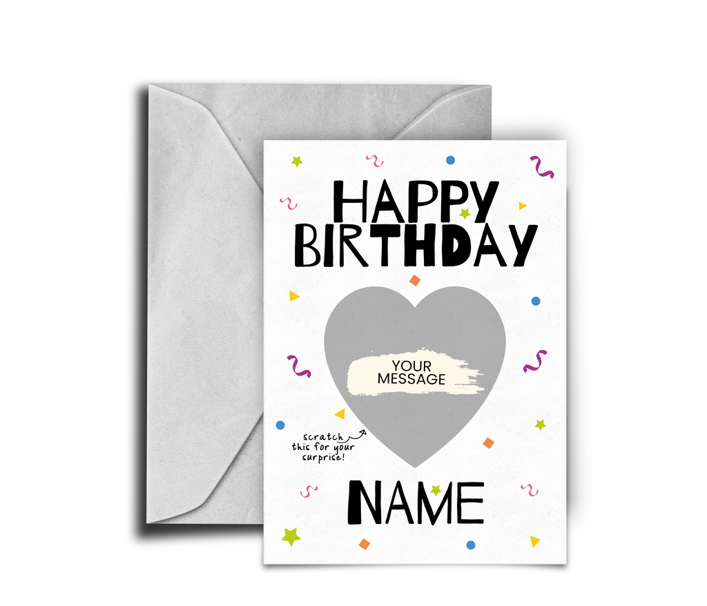 Birthday Confetti Scratch Card