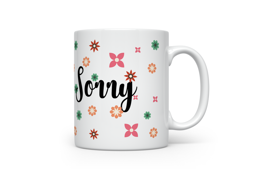 Sorry Floral Mug